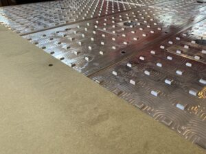 Piano aspirante in alluminio con pannello MDF per centro CNC Belotti Nesting